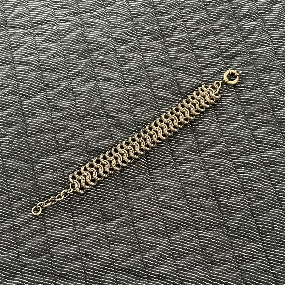 Vintage Bronze Tone Bracelet with Iridescent Stones - Picture 4 of 9